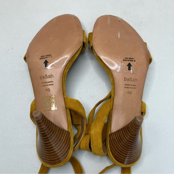 ba&sh Cidney Suede Ankle Tie Sandals - Picture 10 of 12